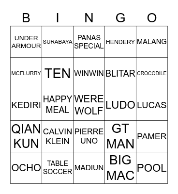 BINGO WITH UNIVERSOLOGY Bingo Card