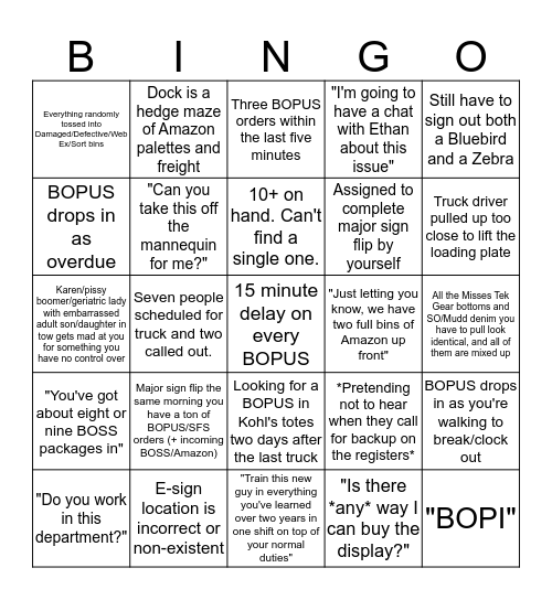 Omni/Ops BINGO Card