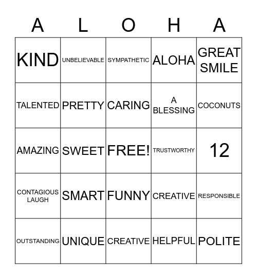 HAPPY BIRTHDAY MARINA!! Bingo Card
