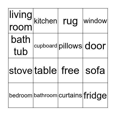 Home Bingo Card