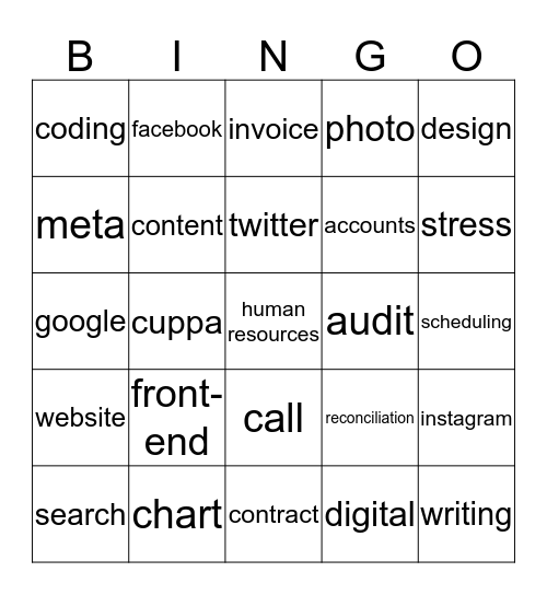 META Bingo Card