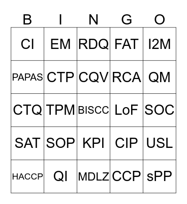 North American Biscuit Bingo Card