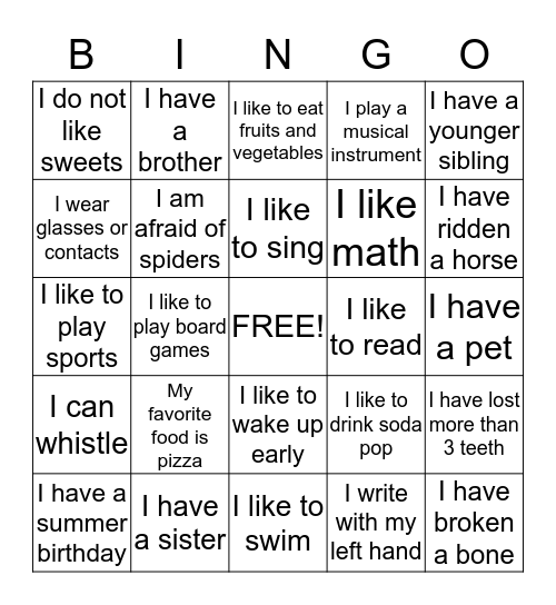 Bingo Card