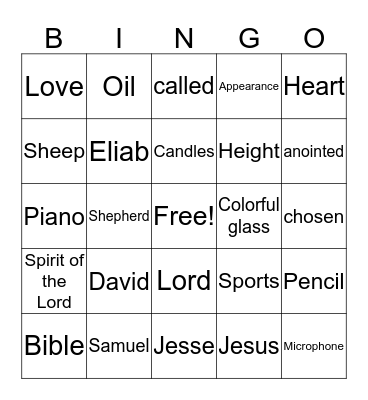 Worship Sunday Bingo Card