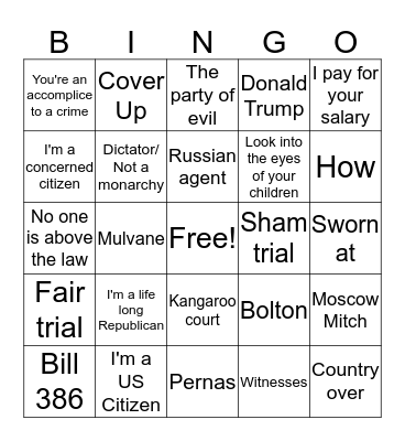 Phone Call Bingo Card