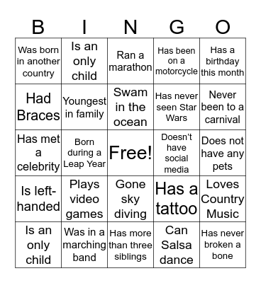 CRL People Bingo Card