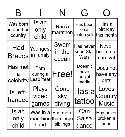 CRL People Bingo Card