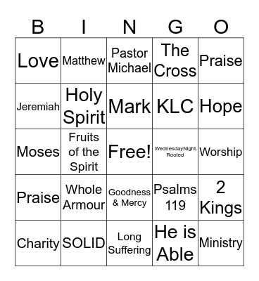 SOLID CLASS 2020 BINGO Card