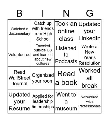 Who's the nerdiest of all!? Bingo Card
