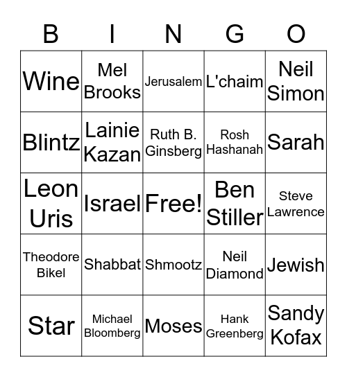 YCC BINGO Card