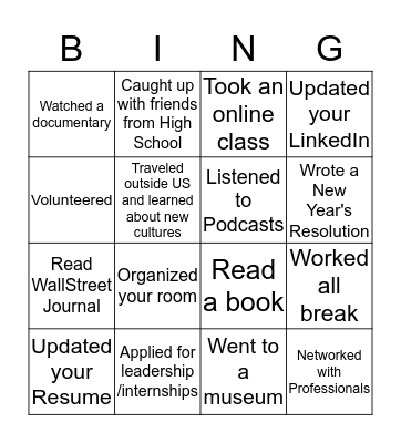 Who's the nerdiest of all!? Bingo Card
