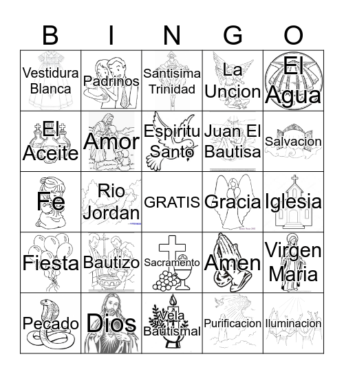 Mi Bautizo - Mila  Bingo Card