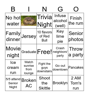 2012 Bingo Card