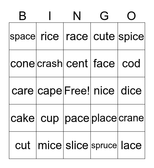Hard/Soft C 1st Bingo Card