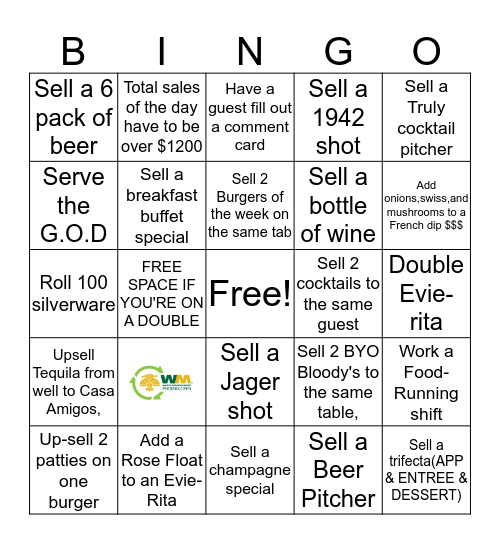 Waste Managment BINGO Card