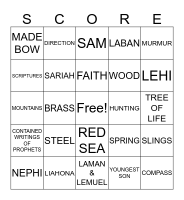 NEPHI'S FAITH Bingo Card