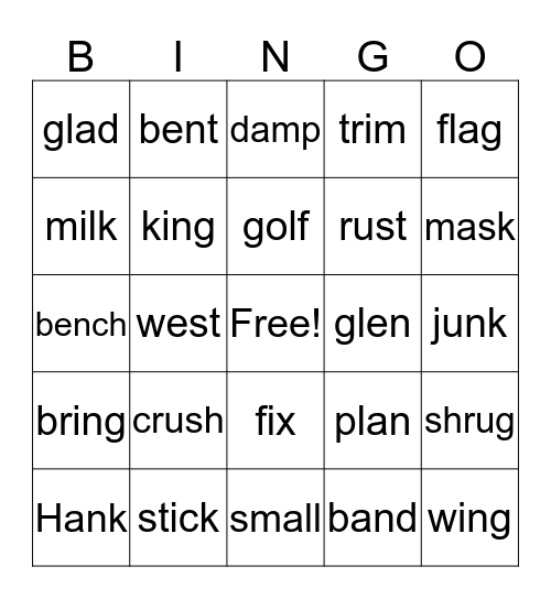 Wilson 2.2 Bingo Card