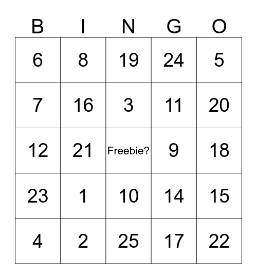 Tunesday: American Staple Edition Bingo Card