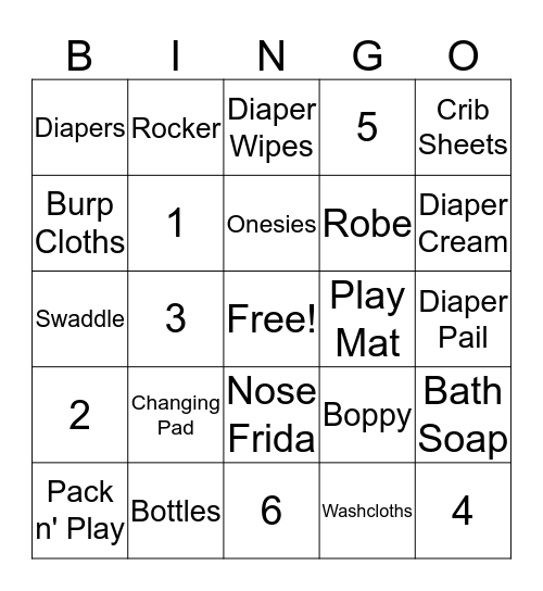 Baby Chhour Bingo Card