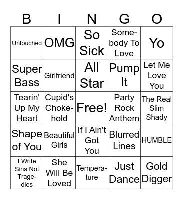 MINGO Bingo Card