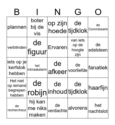 Thema 4 Verandering Bingo Card