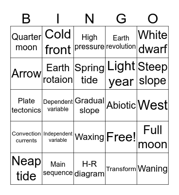 Bingo Card