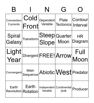 Bingo Card