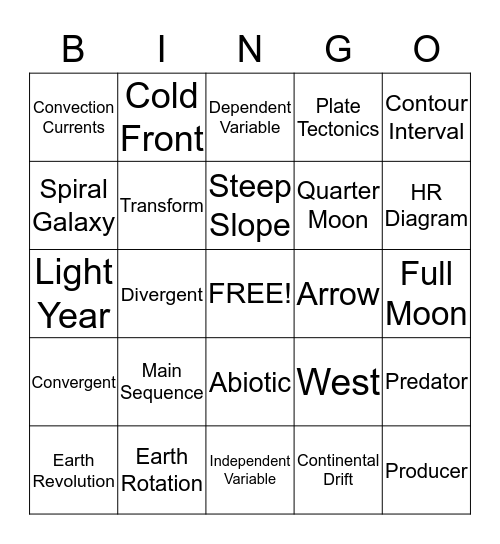 Bingo Card