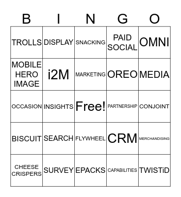 MARKETING BINGO FUN! Bingo Card