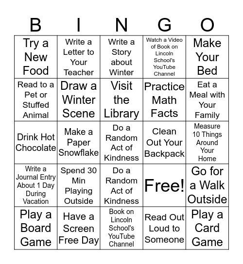 Bingo Card