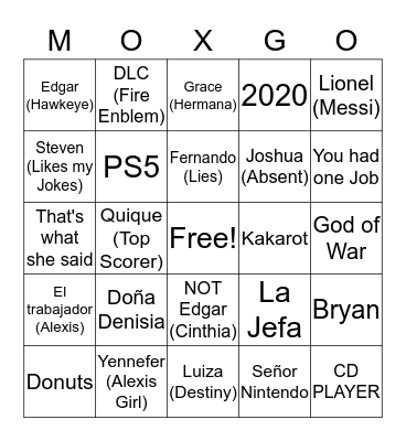 Loteria Version 1.1 Bingo Card