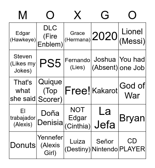 Loteria Version 1.1 Bingo Card