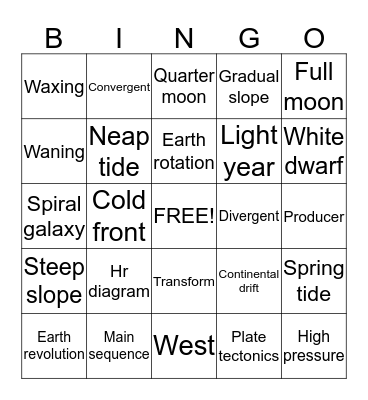 Rose Parris Bingo Card