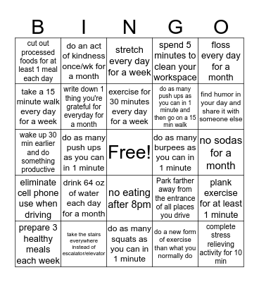 Zoo Fun Run Bingo Card