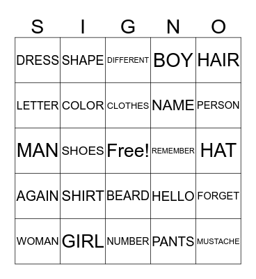 Bingo Card