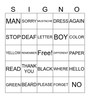 Bingo Card