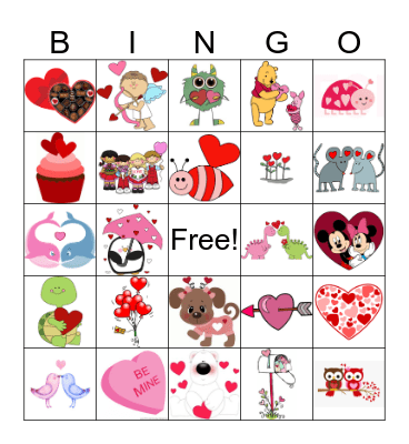 Valentine's Day Bingo Card