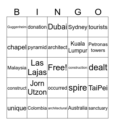 Aidan and Kalin Bingo Card