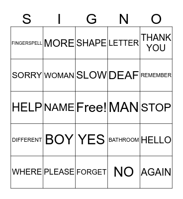Bingo Card