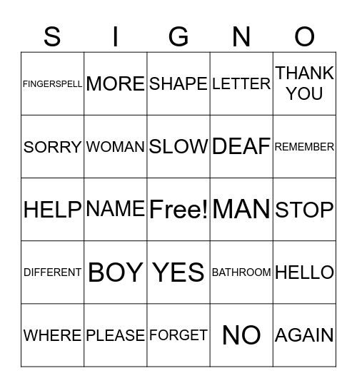 Bingo Card