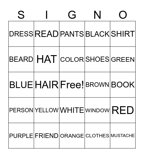 Bingo Card