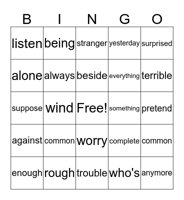 G2MP4 Bingo Card