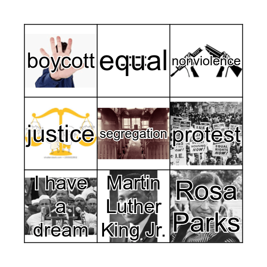 Martin Luther King Jr. Bingo Card