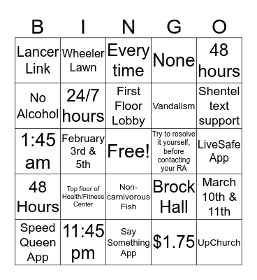 Did You Know Bingo  Bingo Card