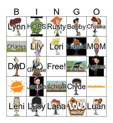 THE LOUD HOUSE Bingo Card