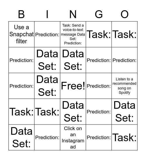 Artificial Intelligence Bingo Card