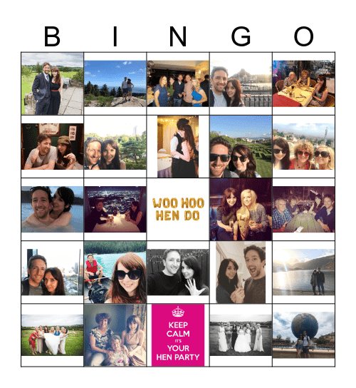 Heather's Hen Do Bingo Card