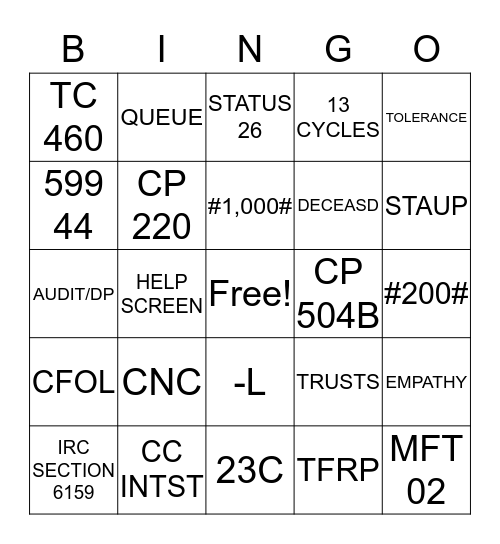 MOD A LESSON 1, 2, 3, 4 & 5 Bingo Card