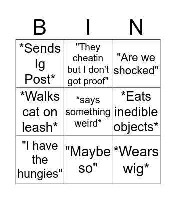 cuan Bingo Card