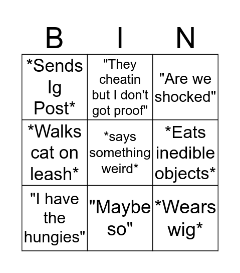 cuan Bingo Card